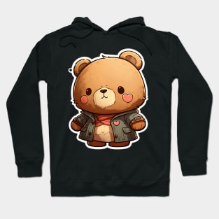 Cute Bear Cartoon Adventurer Adorable Kawaii Animal Hoodie